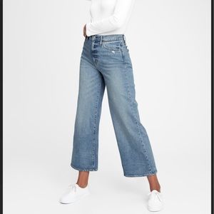 PETITE GAP sky high wide leg jeans 26P